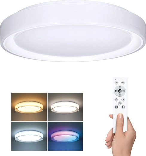 Lámpara LED de techo y pared Solight Floco con mando a distancia