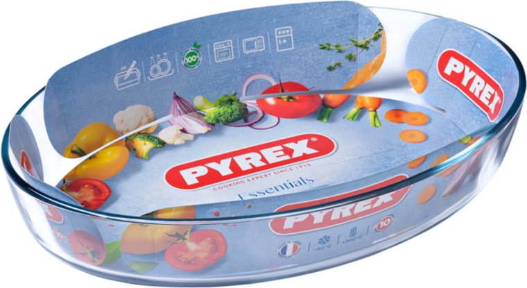 Fuente ovalada para hornear PYREX 3,1 l de vidrio 35 × 24 × 6 cm
