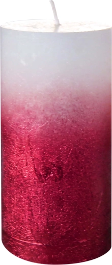 Vela rústica roja de 6 × 12 cm