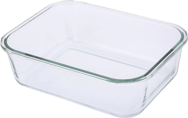 Práctico recipiente de vidrio