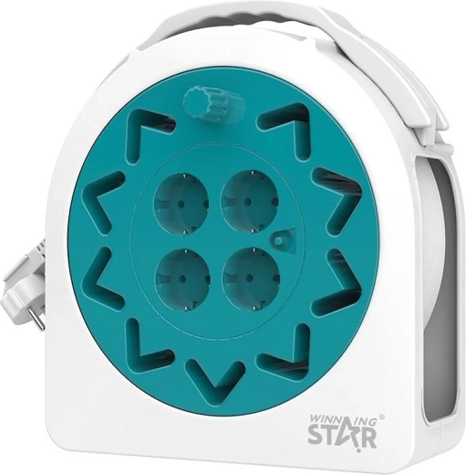 Carrete de cable WinningStar con cable de 20 m y 4 tomas de 230 V