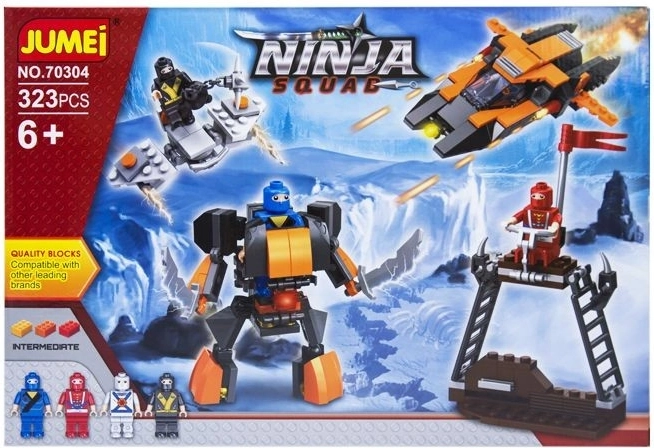 Jumei Ninja Squad set de construcción de 323 piezas (guerreros ninja) - 1 unidad