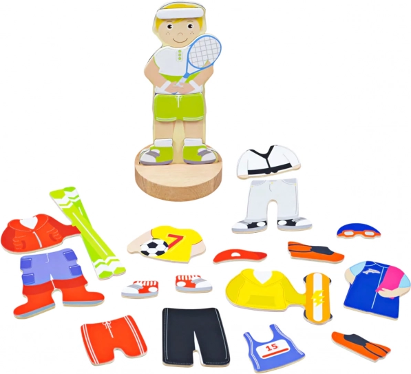 Puzle magnético de vestir actividades deportivas Bigjigs Toys