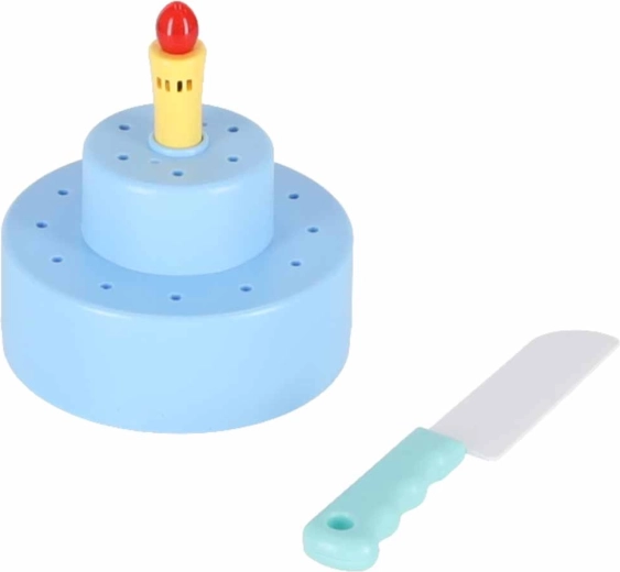 Tarta de tres pisos con velcro: se corta como de verdad