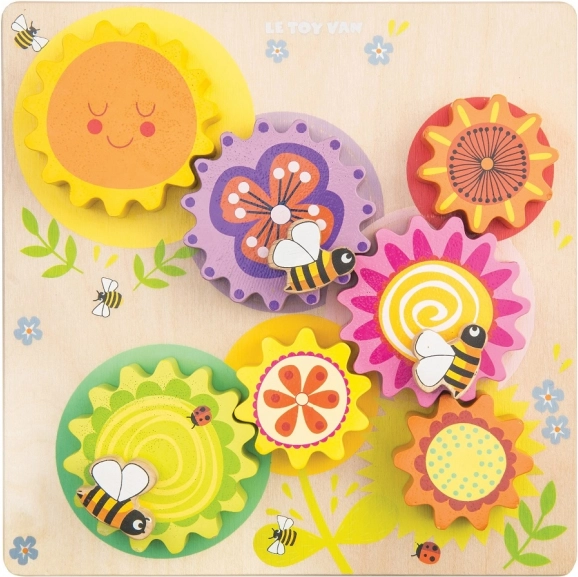 Engranajes de madera con motivo de abeja de Le Toy Van