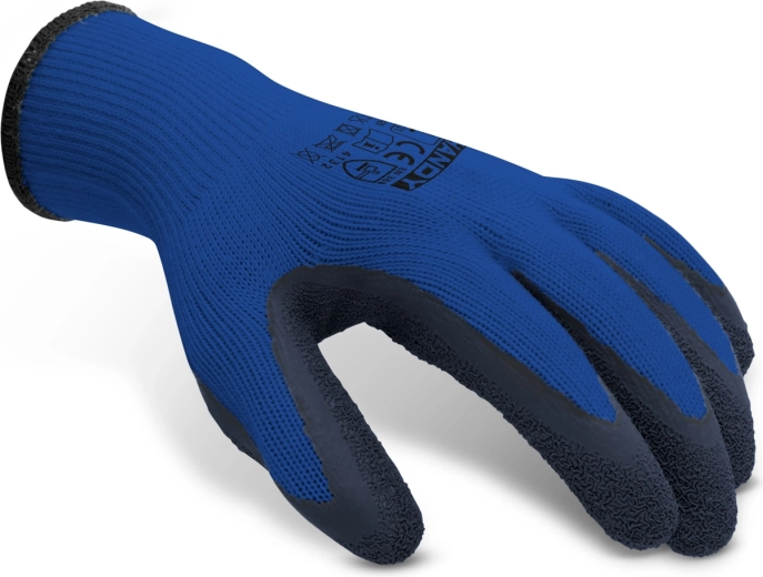Guantes de trabajo de poliéster con recubrimiento de látex, talla L - 1 par