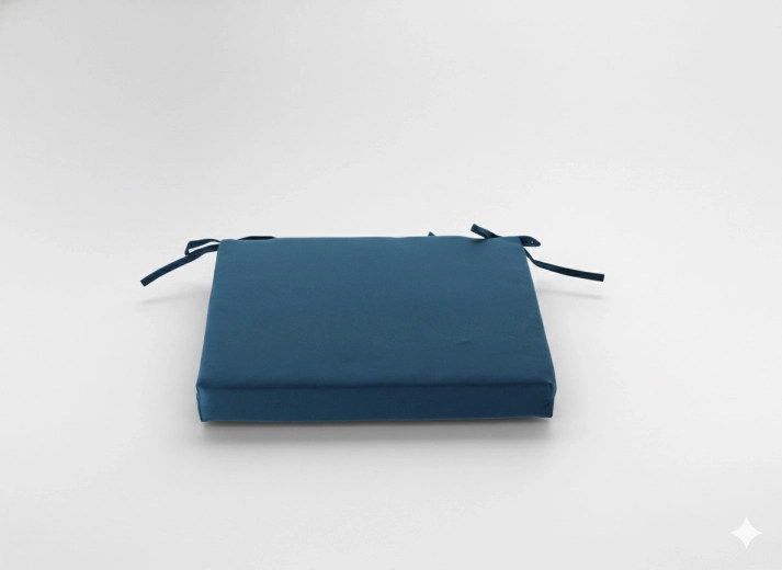 Cojín para silla 40 × 40 × 5 cm azul