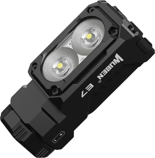 Wuben E7 linterna frontal/linterna de mano 1800 lm 6500K, negra