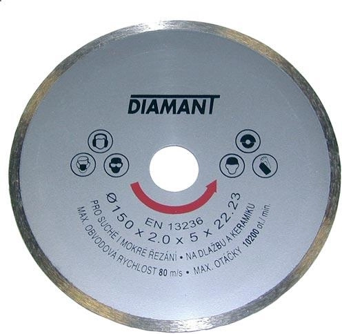 Disco de diamante 125 mm de borde continuo para corte en húmedo y en seco
