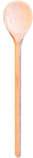 Cuchara de madera redonda de 29,5 cm de madera de haya