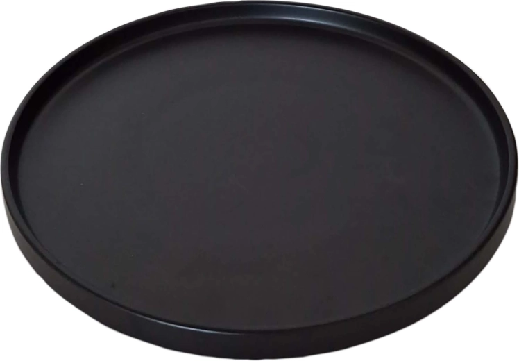 Plato llano 26 cm negro mate Kitchisimo