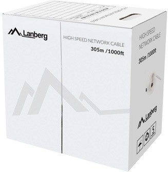 Cable de red LAN UTP Cat6 CU 305 m, conductor sólido, gris
