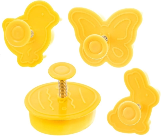 Orion cortadores de Pascua para galletas con émbolo, 4 uds.