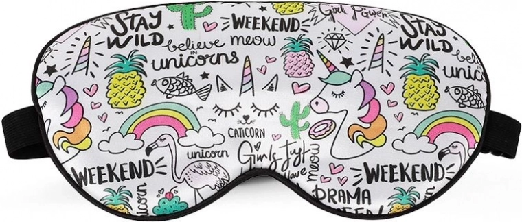Máscara para dormir con unicornio