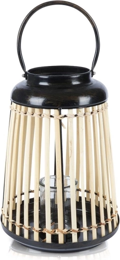 Farol de bambú para vela 33 cm