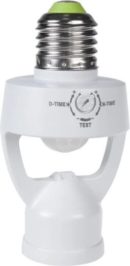 Maclean Energy portalámparas E27 con sensor crepuscular y sensor de movimiento 360°