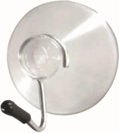 Ganchos de acero inoxidable con ventosa, 2 uds