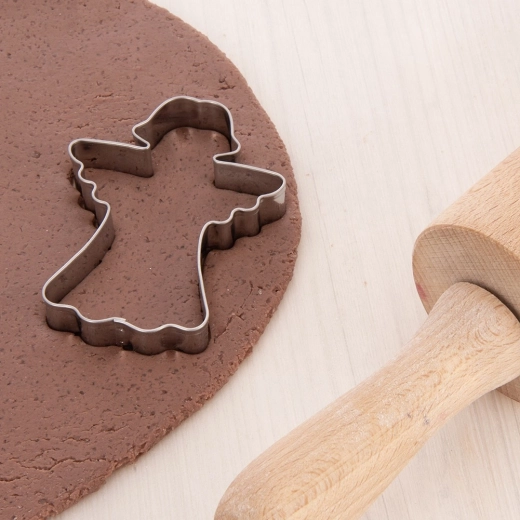 Forma precisa de ángel para galletas festivas
