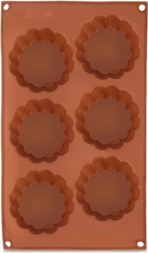 Molde de silicona para hornear con forma de flor, marrón 30 × 17,5 × 3 cm