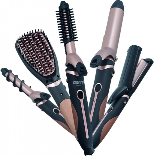 Camry CR 2024 Set para peinar el cabello 5 en 1: rizador, cepillo para ondas y plancha para el cabello de 1200 W