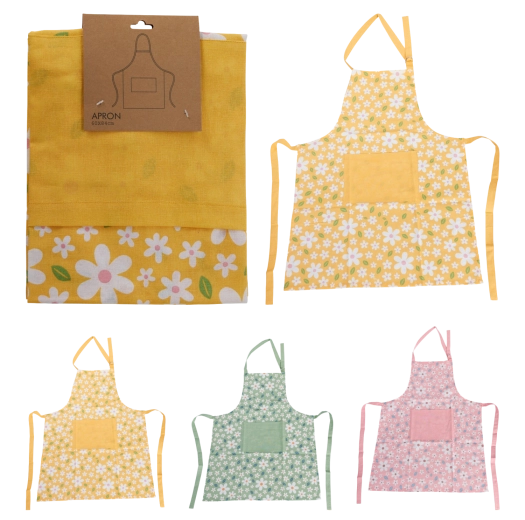 Delantal de cocina 84 × 60 cm con motivo floral