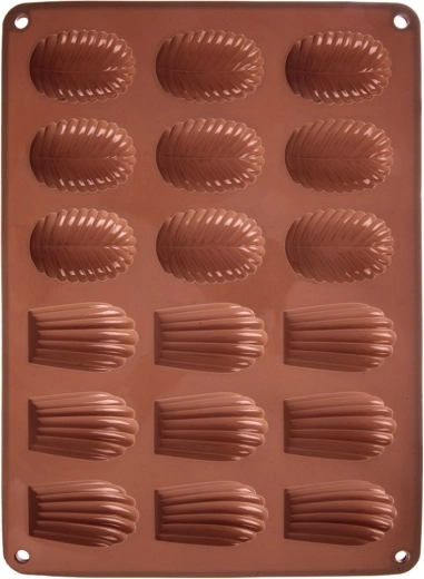 Molde de silicona para galletas y pralinés 34 × 25 × 1 cm, marrón