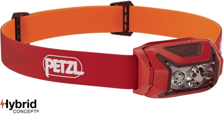 Frontal Petzl Actik 450 lm, roja
