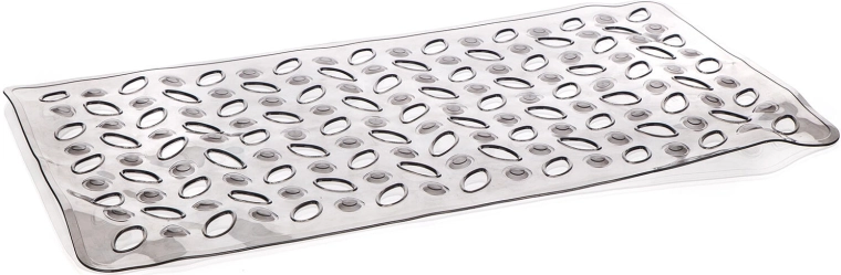 Alfombrilla antideslizante para bañera Leaves 68 × 36 cm gris transparente