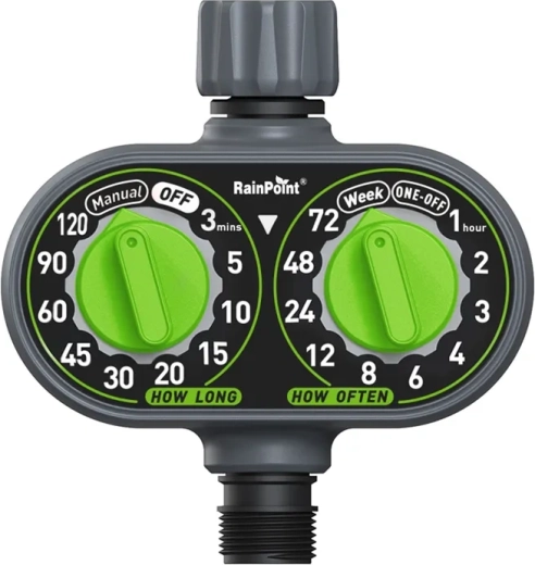 Controlador de riego RainPoint para jardín