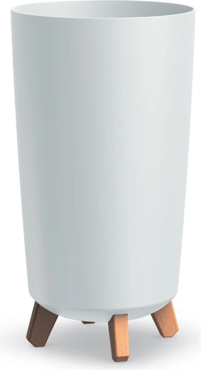 Macetero blanco con patas Gracia Tubus Slim 24 × 44,5 cm