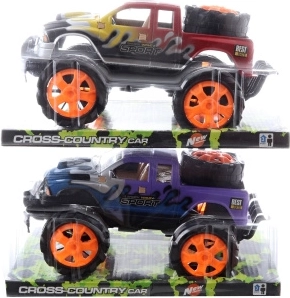 Coche todoterreno de plástico con mecanismo de inercia 23,5 cm