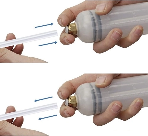 2 mangueras flexibles y tapones contra derrames