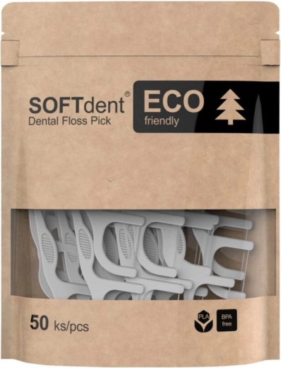 Softdent Eco palillos dentales con hilo 50 uds