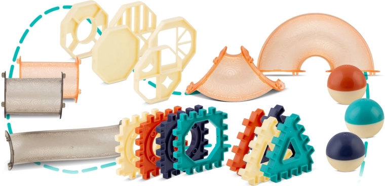 110 piezas para construcciones 2D y 3D