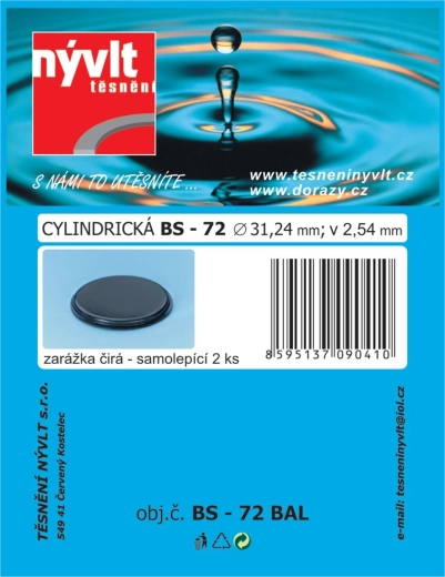 Tope cilíndrico transparente autoadhesivo 31,2 × 2,5 mm (2 uds)