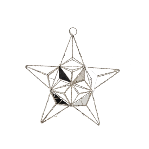 Estrella navideña luminosa LED 30 cm – decoración colgante geométrica