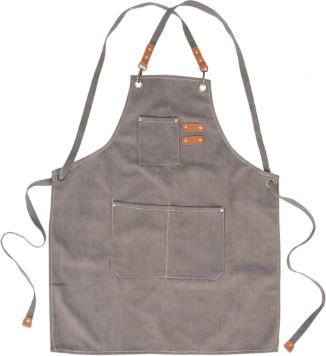Delantal de cocina con atado cruzado y bolsillos
