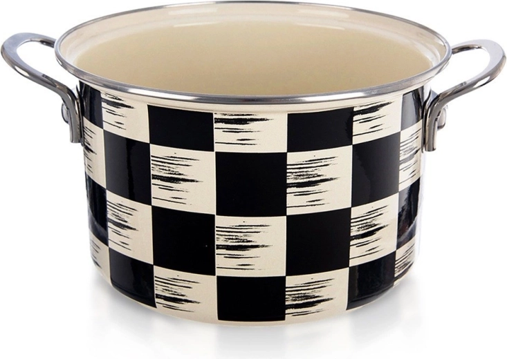 Olla esmaltada de damero 20 cm, 3 l