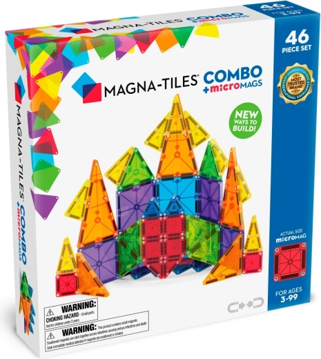 Juego de construcción magnético Magna-Tiles combo de 46 piezas
