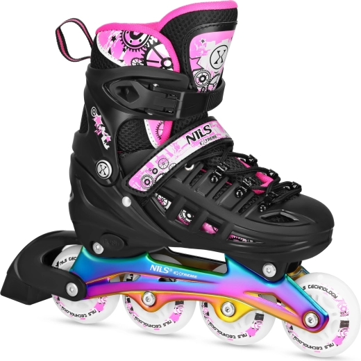 Patines infantiles 4 en 1 NILS Extreme – Arcoíris