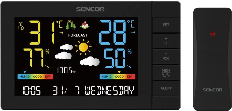 Estación meteorológica Sencor SWS 4440 con sensor inalámbrico