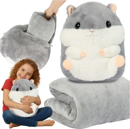 Hámster de peluche con manta 3 en 1 Kruzzel
