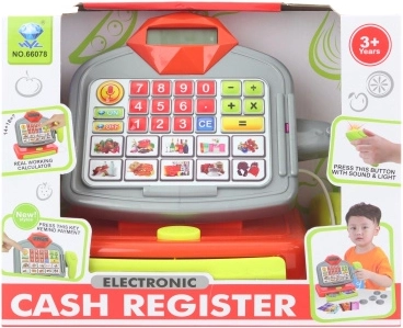 Caja registradora infantil electrónica a pilas