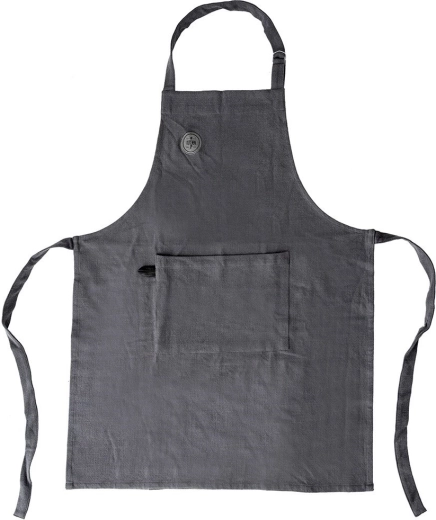 Delantal de cocina de algodón con ajuste y bolsillo