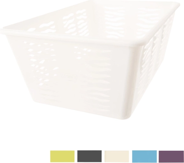 Cesta de almacenamiento de plástico Zebra 36,4 × 25 × 14,5 cm (mix de colores)