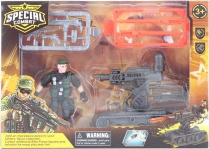 Set militar con ametralladora para niños