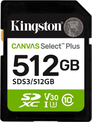 Tarjeta de memoria SD 512 GB Canvas Select Plus Gen3 150 MB/s