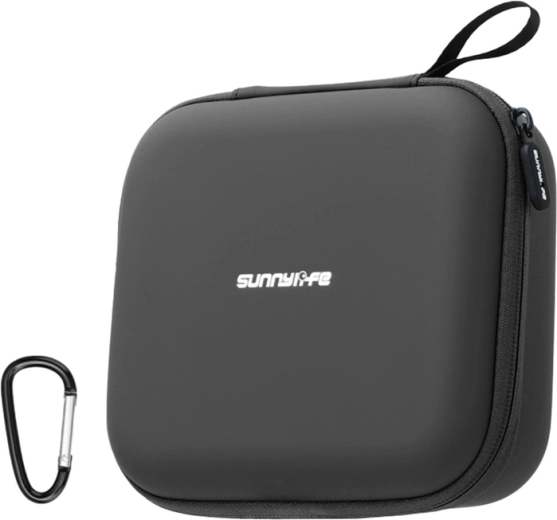 Estuche de cuero Sunnylife con bolsillo de malla para DJI Neo 2, negro