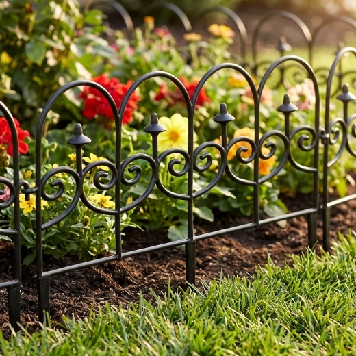Decoración elegante y líneas limpias de los parterres