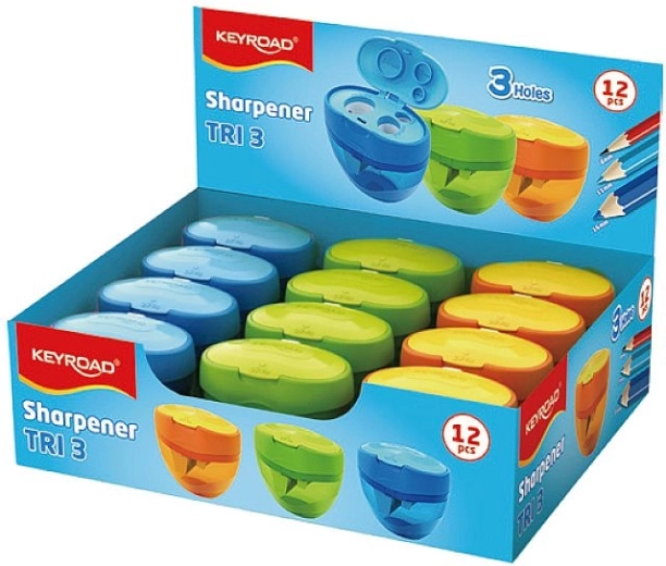 Sacapuntas Keyroad Tri Plus con contenedor de gran capacidad